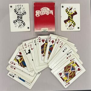 Rare Vintage Crown Playing Cards Paulson Red/white Fabric Imperial Palace Vegas